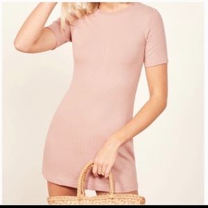 Reformation GiGi dress in light pink